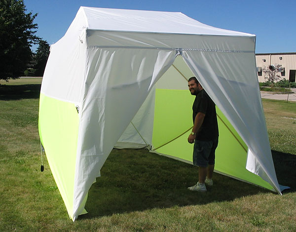 Pop N Work GS6612-SCRN Pop Up Ground Tent, 6'x6' w/ Roll-Up Door – Fosco  Connect